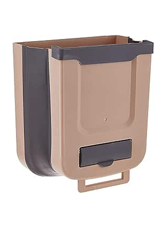 

Generic Hanging Trash Can In The Kitchen With Garbage Bag Storage, Brown