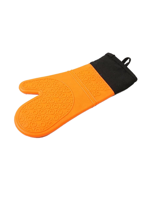 Silicone Oven Mitts, Non-Slip Heat Resistant 300°F, Orange