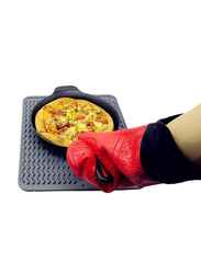 Silicone & Cotton Oven Hand Gloves, Multicolour