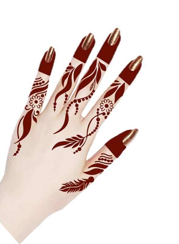 

Buy And Bill Henna Body Art Temporary Tattoo Stencil Sticker for Adults NAS09-Medium