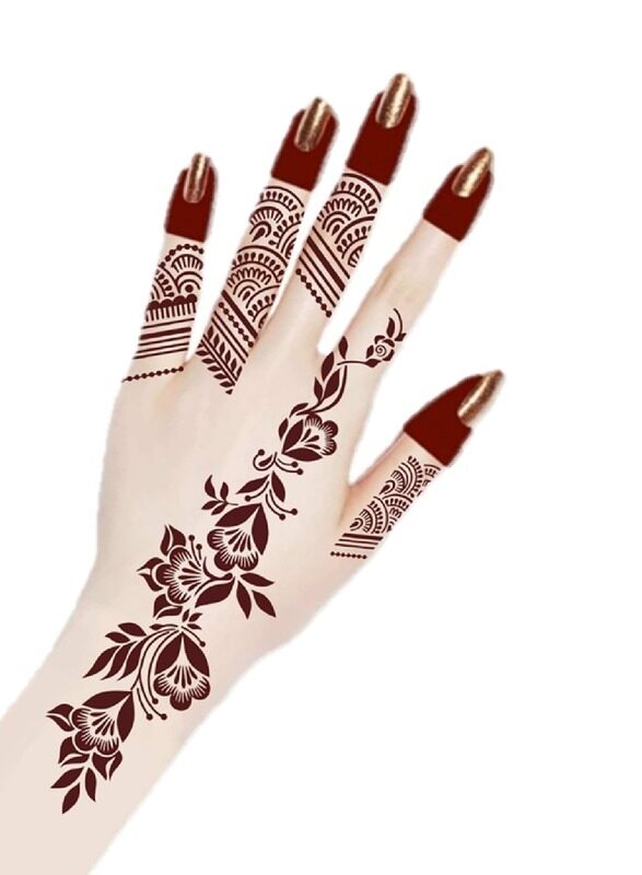 

Buy And Bill Henna Body Art Temporary Tattoo Stencil Sticker for Adults NAS62-Medium