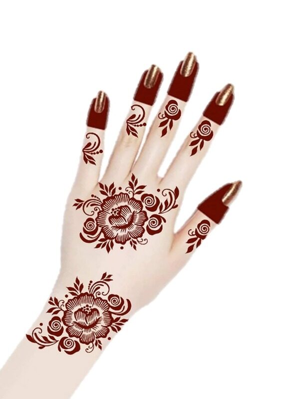 

Buy And Bill Henna Body Art Temporary Tattoo Stencil Sticker for Adults NAS108-BIG