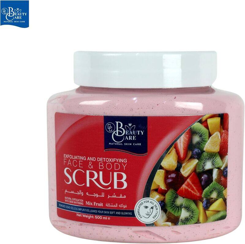 

GC Beauty Care Exfoliating & Detoxifying Face & Body Scrub Mix Fruit 500ml For All Skin Types Natural Exfoliation & Skin Whitening
