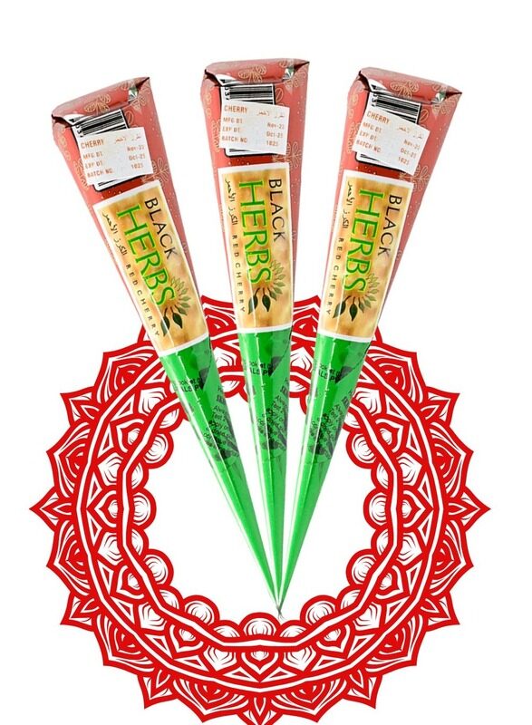 

Buy And Bill Black Herbs 3 Pcs Instant Color Henna Cone for Temporary Tattoos, Rich Red Color