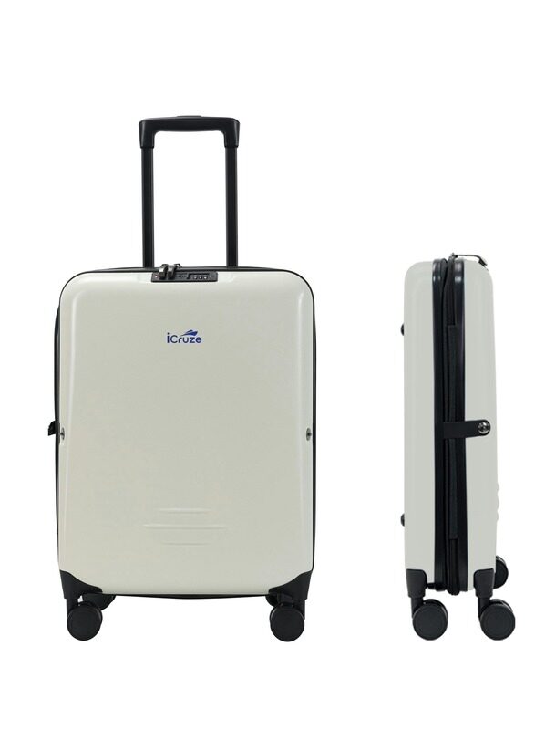 

iCruze Foldable Cabin Luggage Trolley Bag Compact, Lightweight, Durable Rolling Suitcase with Telescopic Handle, Multiple Compartments for Travel & Bu