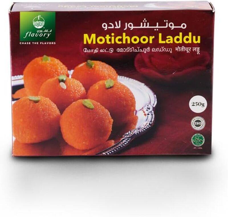 

Flavory Mothichoor Laddu, Traditional Indian Sweet Made with Finest Ingredients, Soft & Sweet, 250g