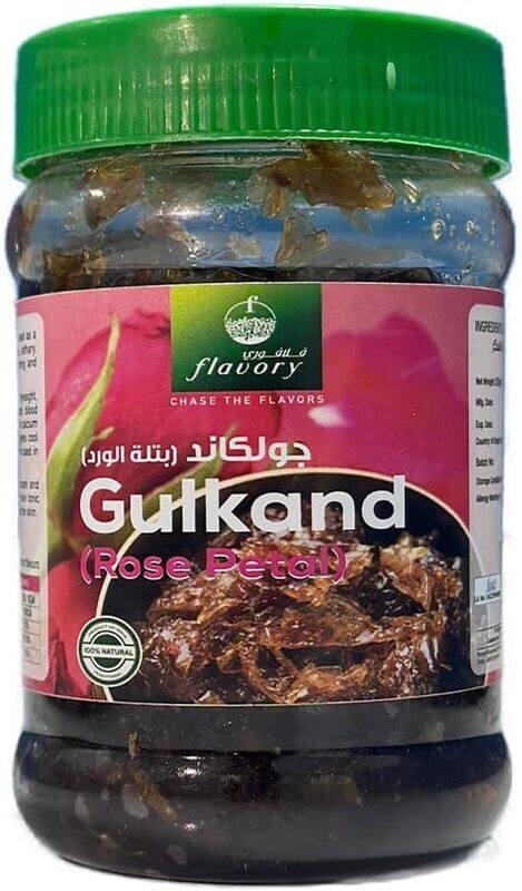 

Flavory Gulkand (Rose Petal Jam), Natural and Sweet, Made with Fresh Rose Petals and Sugar, 300g