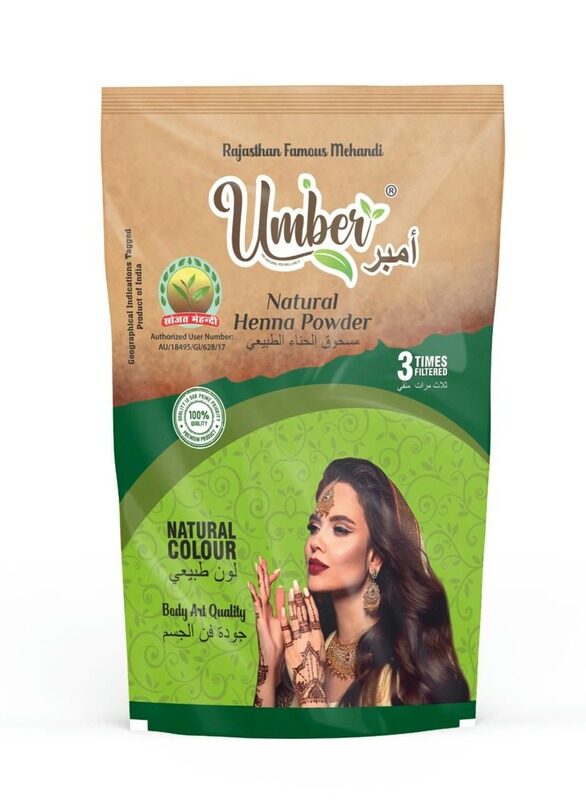 

Umber Pure and Natural Henna Powder for Hair and Hand - 200 gms