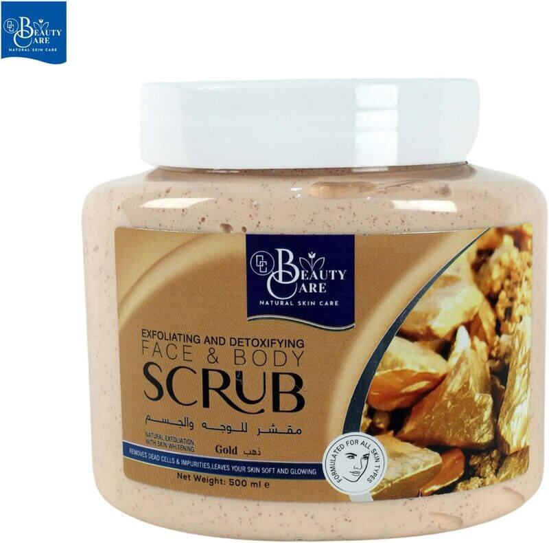 

GC Beauty Care Exfoliating & Detoxifying Face & Body Scrub Gold 500ml For All Skin Types Natural Exfoliation & Skin Whitening