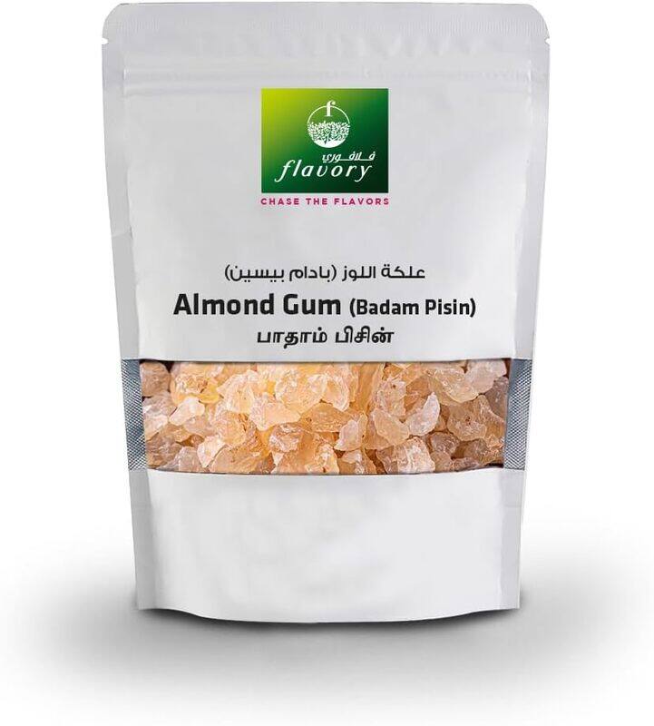 

Flavory Almond Gum (Badam Pisin), Natural and Healthy, Rich in Nutrients, 100g