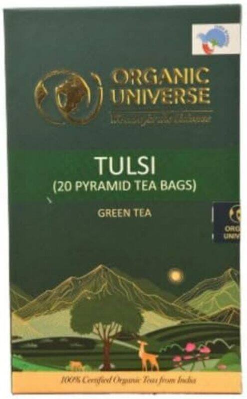 

Flavory Organic Tulasi Tea Box, Immunity-Boosting & Refreshing, 100% Natural with Herbal Benefits, 20 Tea Bags