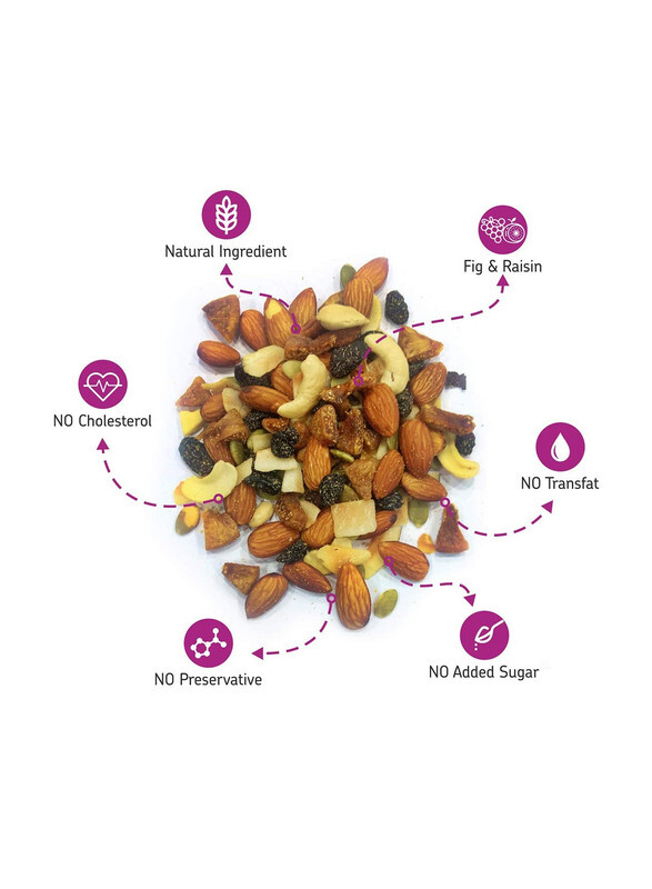 Mindful Healthy Sweet And Hearty Nuts Mix No Added Sugar And Preservatives Natural Anti Oxidant And Natural Ingredients Mixed Dried fruits And Nuts Fig And Raisin Nuts Mix 200gm