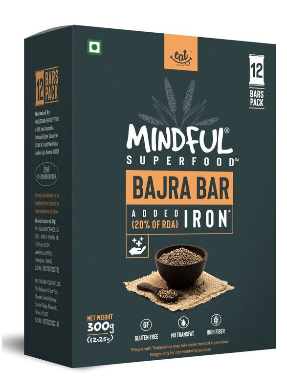 

Eat Anytime Mindful Superfood Bajra Bar, 300g