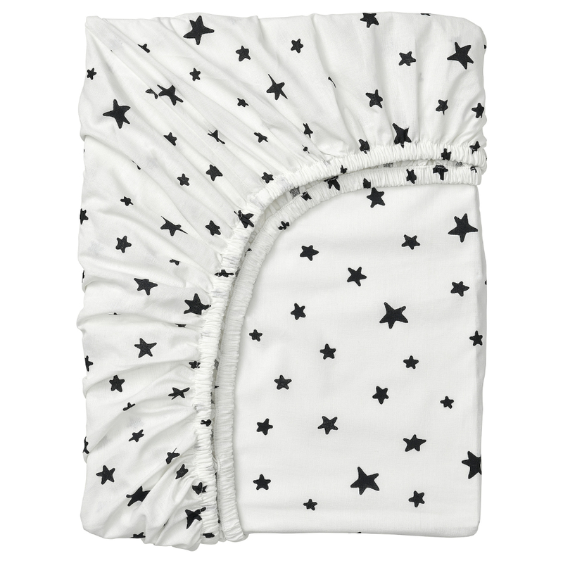 

Generic Fitted Sheet Star Pattern/White 90X200cm