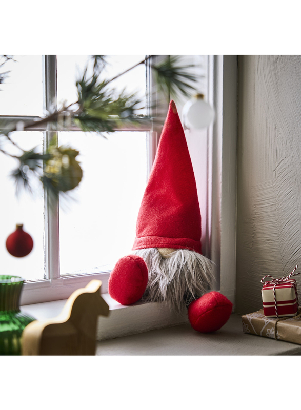 Decoration, Santa Claus sitting/red, 31 cm