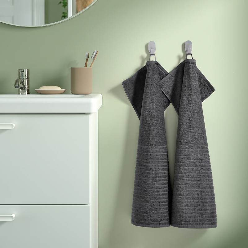 Hand towel, dark grey, 40x70 cm