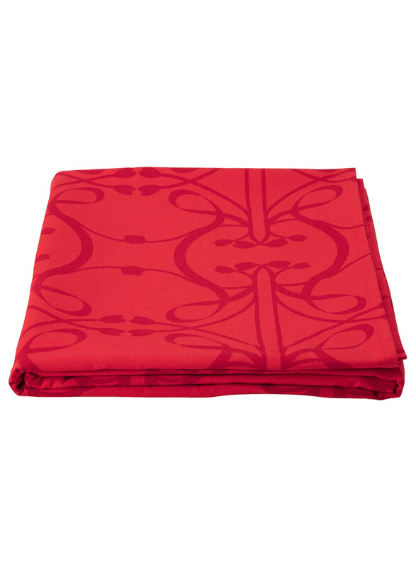 

VINTERFINT Tablecloth, red, 145x320 cm