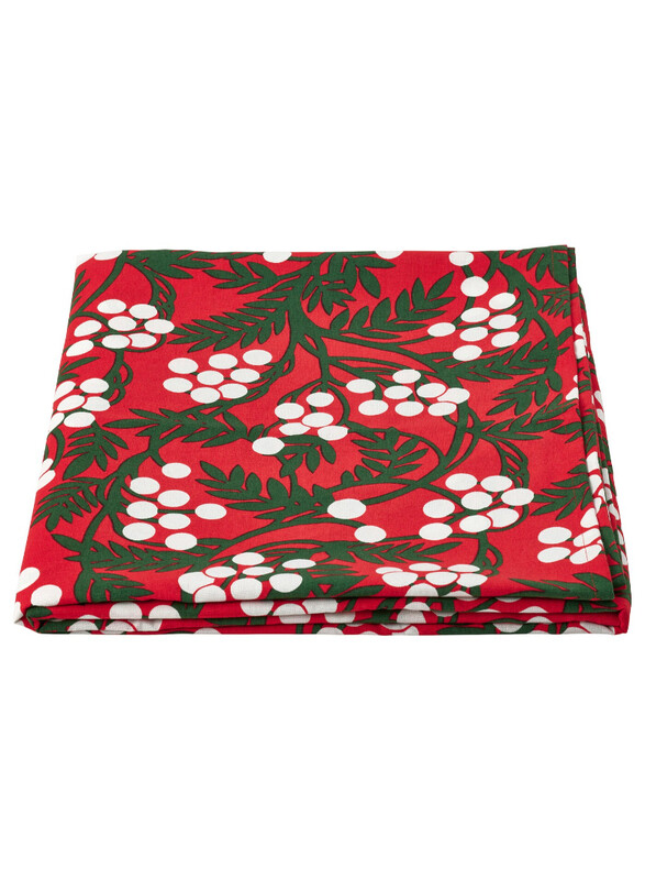 

VINTERFINT Tablecloth, berry pattern red, 145x240 cm