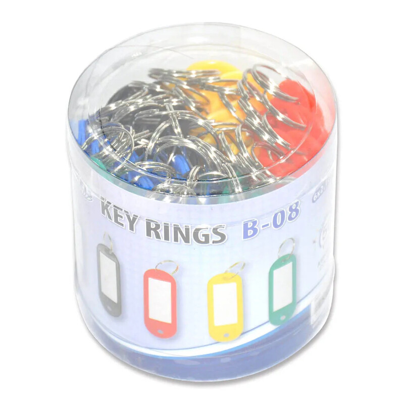 

Generic FIS Key Rings 50 Pieces Per Pack, Assorted Colors, 6 x 2.1 cm Size - FSKCB-08