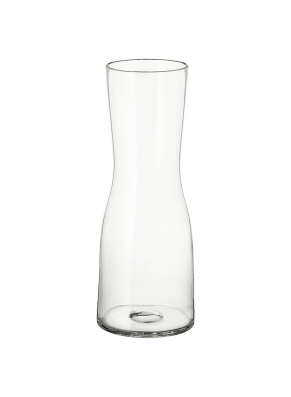 Vase, clear glass, 30 cm