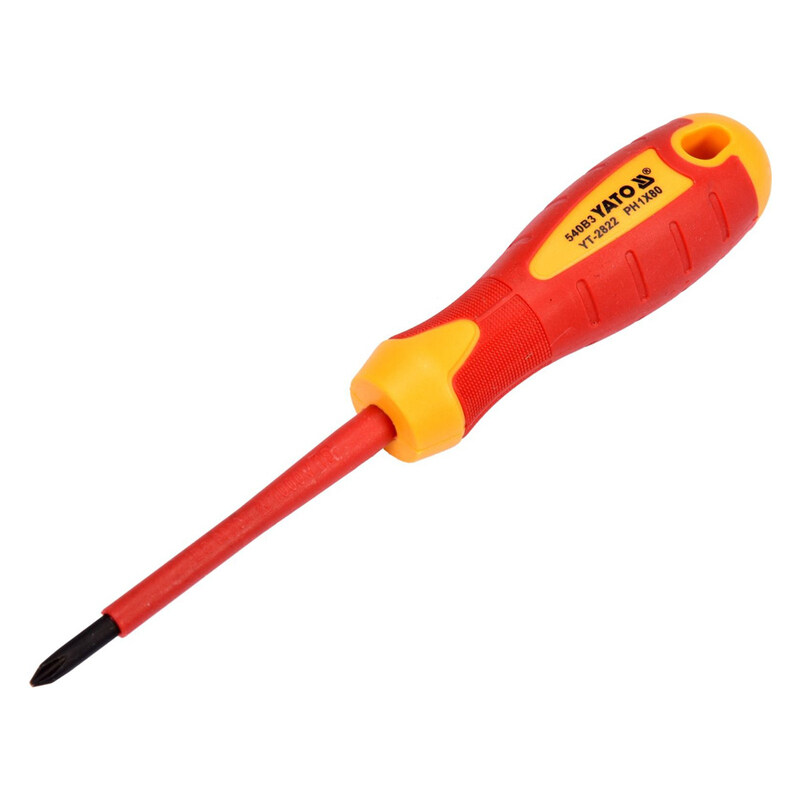 

YATO Insulated Philips Screwdriver PH1x80mm VDE-1000V YT-2822