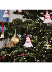 Tree ornament, bell-shaped white/red