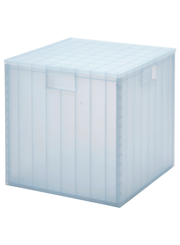 

Pansartax Storage box with lid, transparent grey-blue, 33x33x33 cm