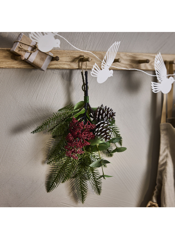 Artificial bouquet, in/outdoor/pine cone, 35 cm