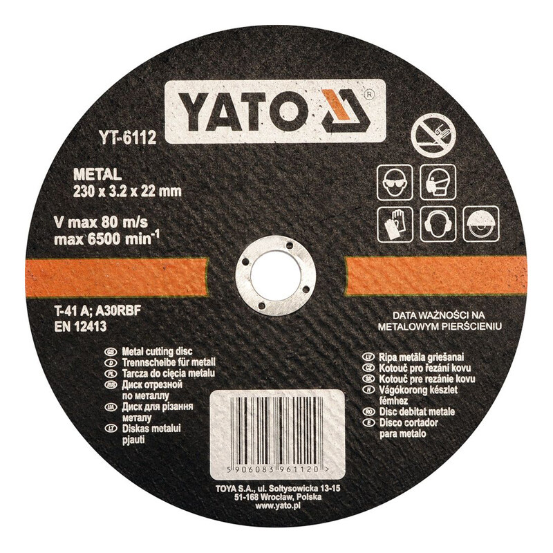 

YATO Metal Cutting Disc 230x3.2x22mm YT-6112