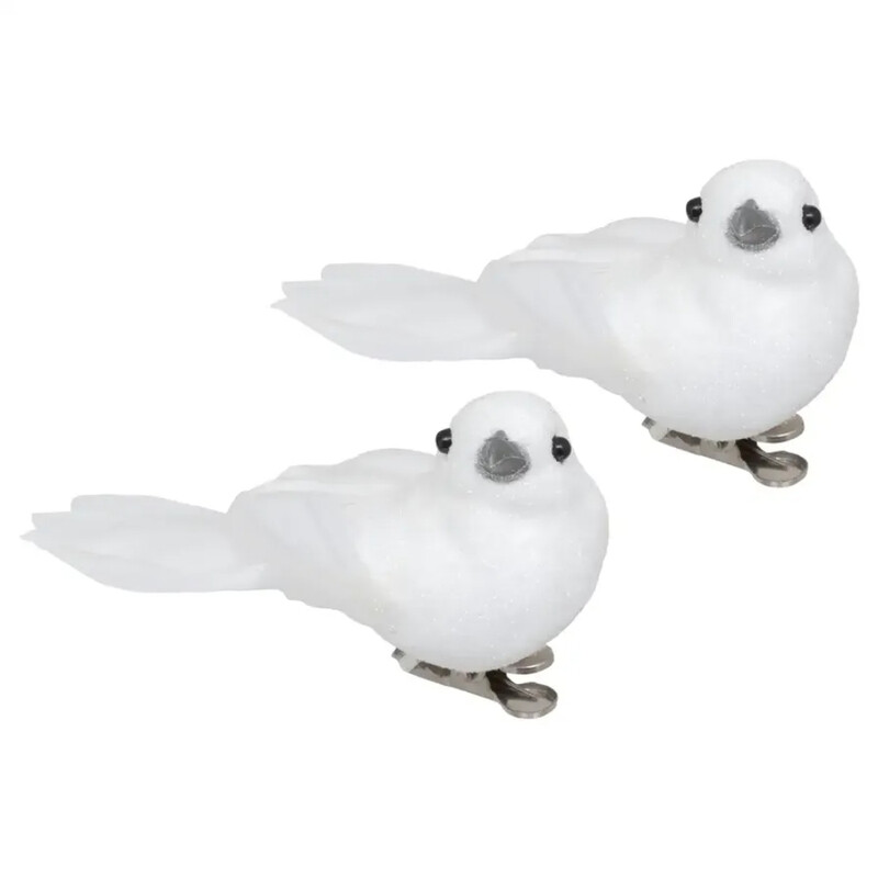 

Generic Christmas Atmosphera Birds with Feathered Wings Decor (10 cm, 2 Pc.)