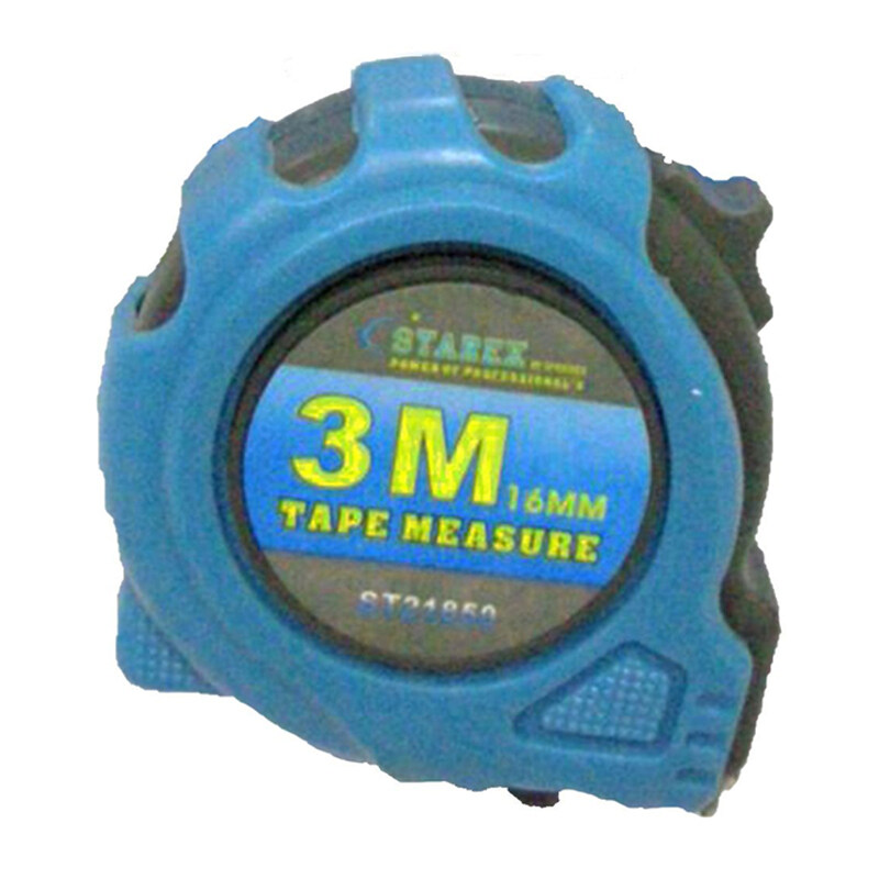 

Starex Measuring Tape 7.5mx25mm Rubber Grip White Blade 3 Stop D/Blister