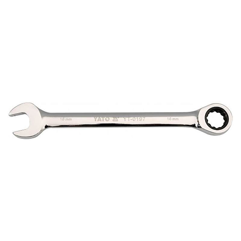 YATO Combination Ratchet Wrench 15mm With Plastic Hanger YT-0196