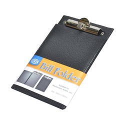 Bill Folders Black Color, PVC Cover with Pen Holder, 145 x 230 mm - FSCL11BK