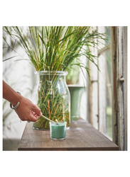 Scented candle in glass, Fresh grass/light green, 20 hr