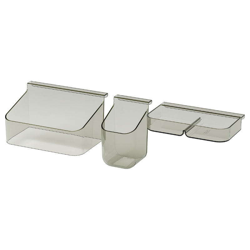 Drawer Organisers Set Of 3 Grey