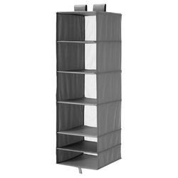 Storage With 6 Compartments Dark Grey 35X45X125cm