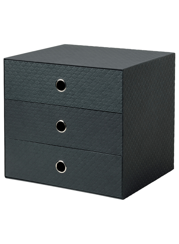 

Pallra Mini chest with 3 drawers, black, 33x26 cm