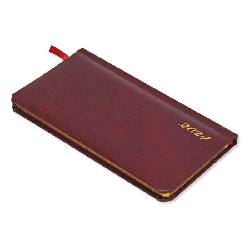 

Generic FIS 2024 Slim Diary Bonded Leather English 1-Side Padded Maroon - FSDI52EGB24MR