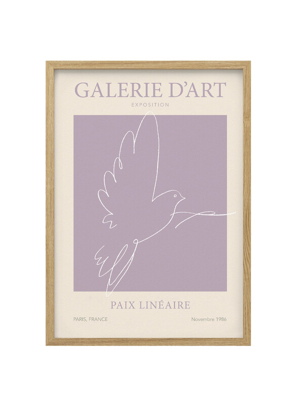 

Rodalm Frame with poster, Paix Lineaire, 50x70 cm
