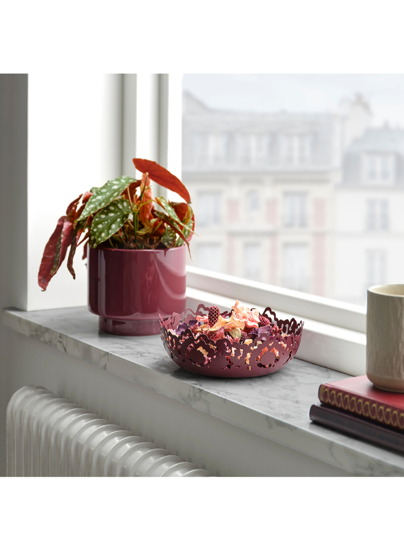 Decorative bowl, brown-red, 18 cm