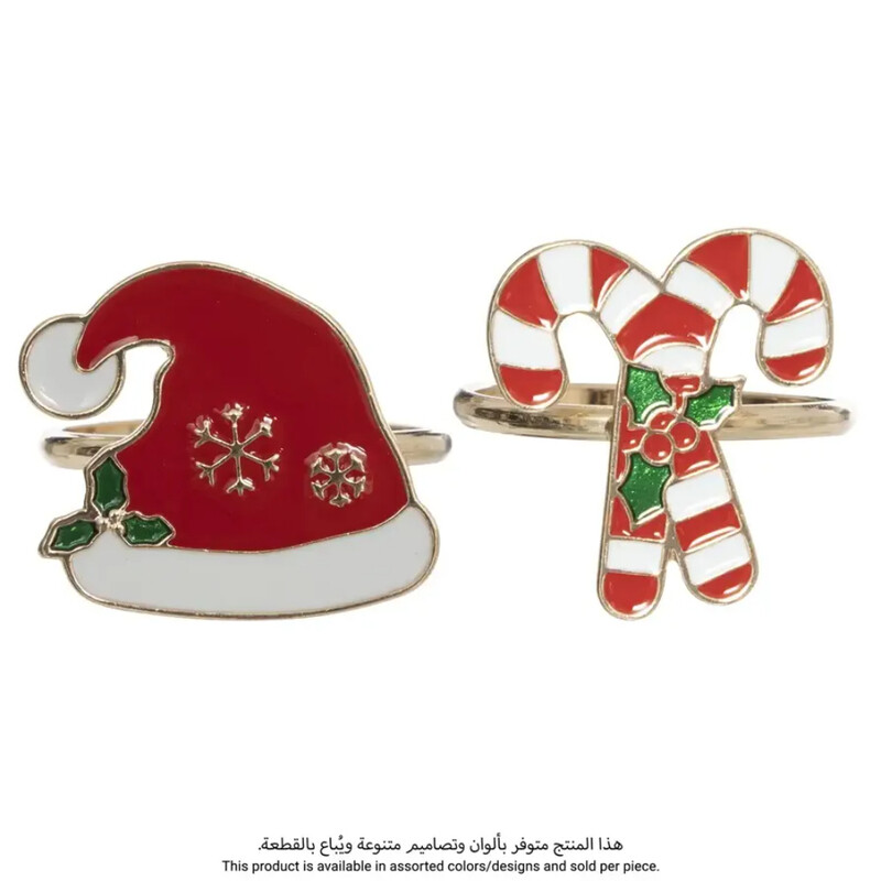 

Generic Christmas Atmosphera Hat Candycane Napkin Rings (3.7 cm, 2 Pc.)