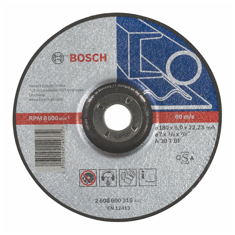 

Bosch Grinding Disc Metal 180mm 2608600315