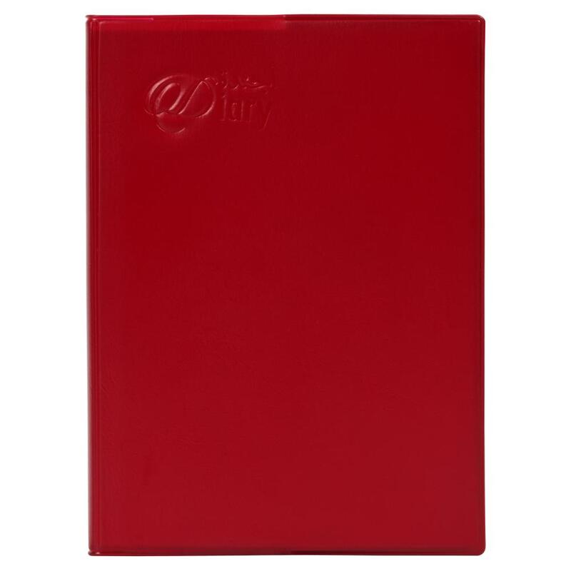 FIS 2024 Pocket Diary Arabic & English with PVC Soft Cover Maroon - FSDI09AE24MR