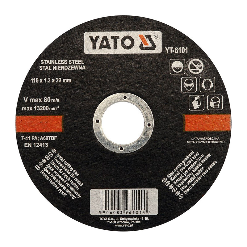 

YATO Inox Cutting Disc 115x1.2x22mm YT-6101