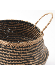 Basket, seagrass/black, 25 cm