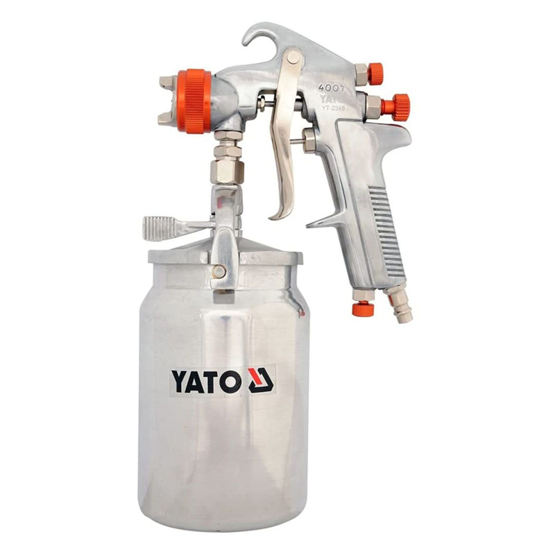 YATO Spray Gun with Metal Fluid Cup Dia1.8mm 1Ltr YT-2346