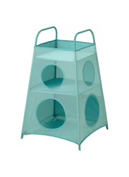 Storage with compartments, turquoise