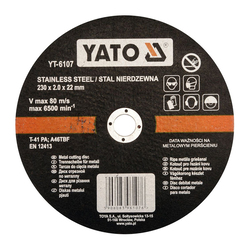 YATO Inox Cutting Disc 230x2.0x22mm YT-6107