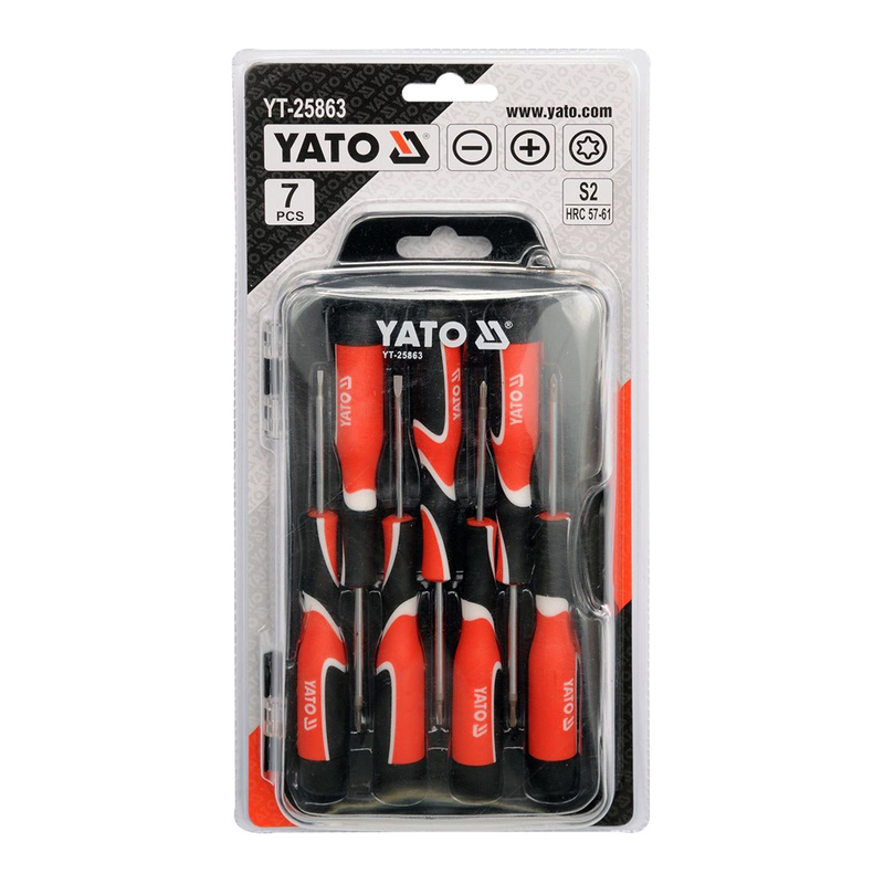 YATO Precision Screwdriver Set 7pcs (Flat+Cross+Torx) YT-25863