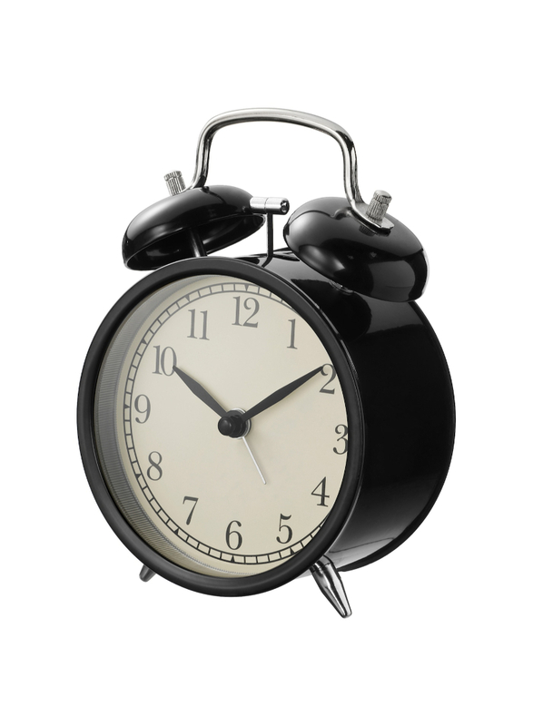 Alarm clock, black, 10 cm